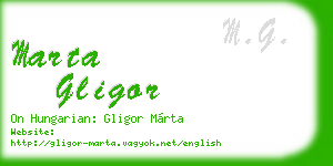 marta gligor business card